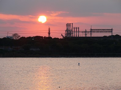 夕日が沈みます
