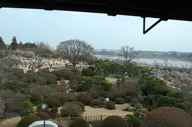 好文亭から見た千波湖方面